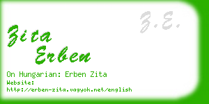 zita erben business card